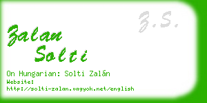 zalan solti business card